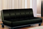 Black Contemporary Armless Convertible Sofa Bed