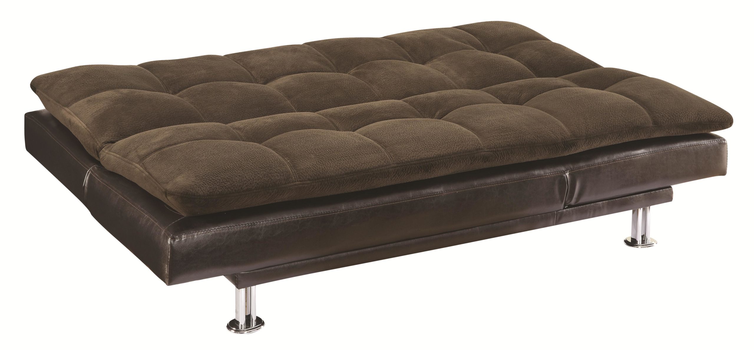 Millie Sofa Bed with Chrome Legs Down position